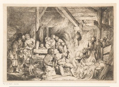 Adoration of the Shepherds by Christian Wilhelm Ernst Dietrich