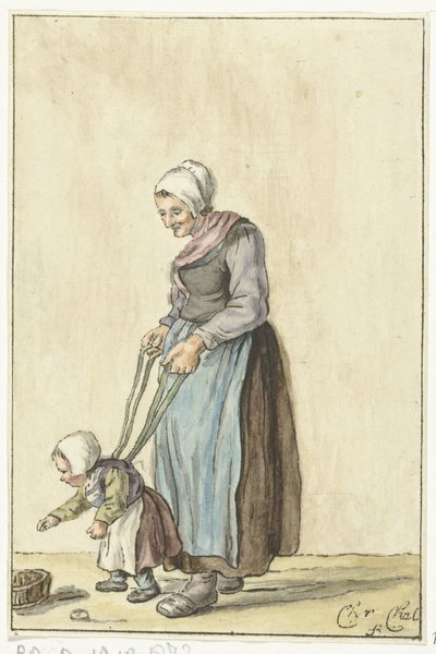 Mother Teaching Child to Walk by Christina Chalon