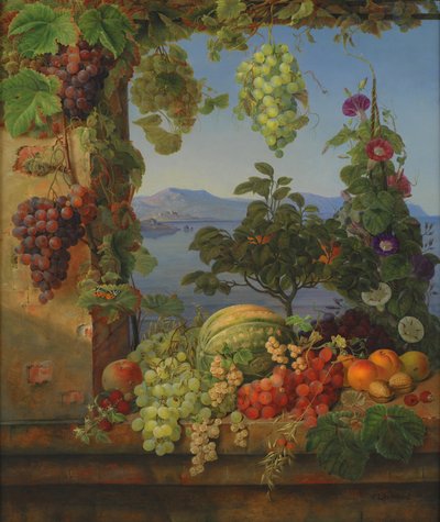 Fruits in an Italian Landscape by Christine Løvmand