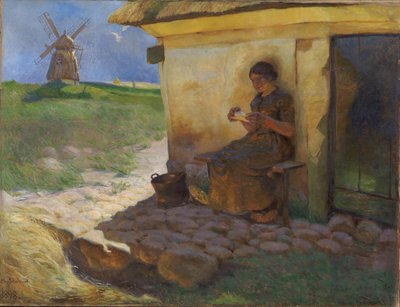 Girl Reading a Letter by Christjern Schobius