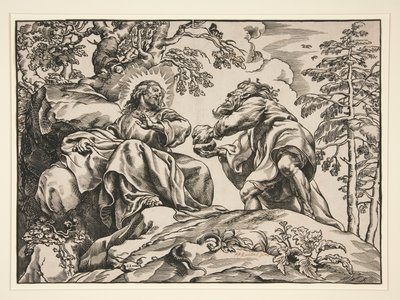 The Temptation of Christ, by the Devil by Christoffel Jegher