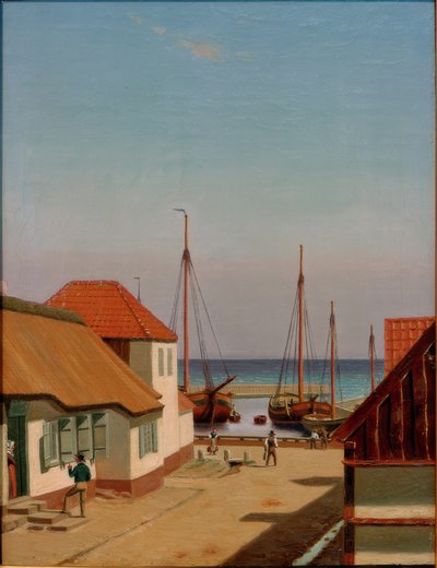 The Harbor of Dragør by Christoffer Wilhelm Eckersberg
