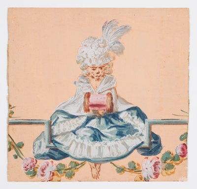 Female Monkey in Rococo Dress by Christophe Huet