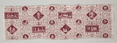 Strip of Copperplate Printed Cotton by Christophe Philippe Oberkampf