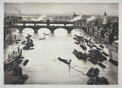 London Bridges by Christopher Richard Wynne Nevinson