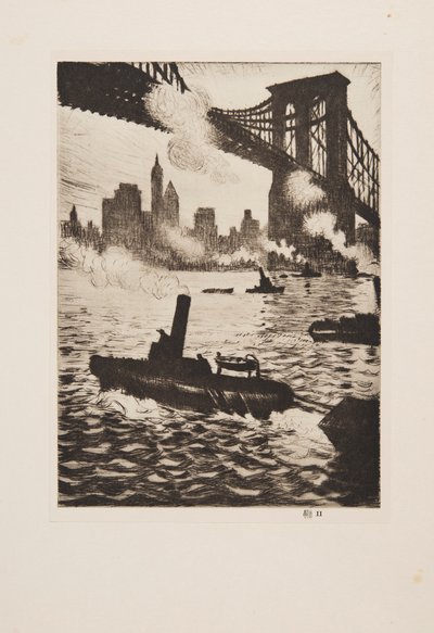 Under Brooklyn Bridge by Christopher Richard Wynne Nevinson