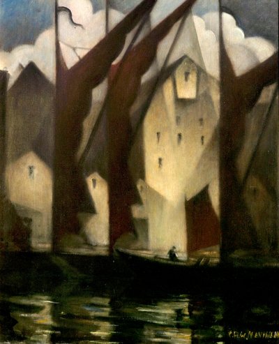 Thameside by Christopher Richard Wynne Nevinson