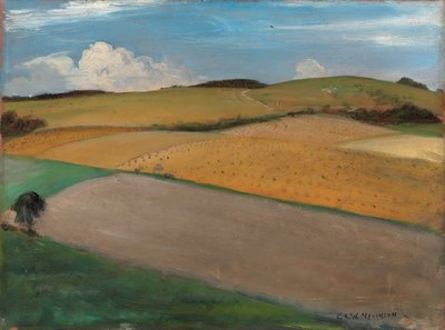 The Trundle at Goodwood, 1930s by Christopher Richard Wynne Nevinson
