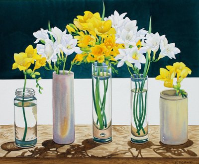 Still Life Freesias by Christopher Ryland