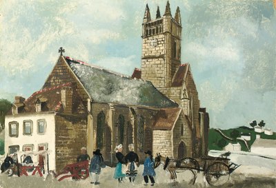 Church and Market, Brittany by Christopher Wood