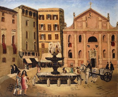 Square in Rome by Christopher Wood