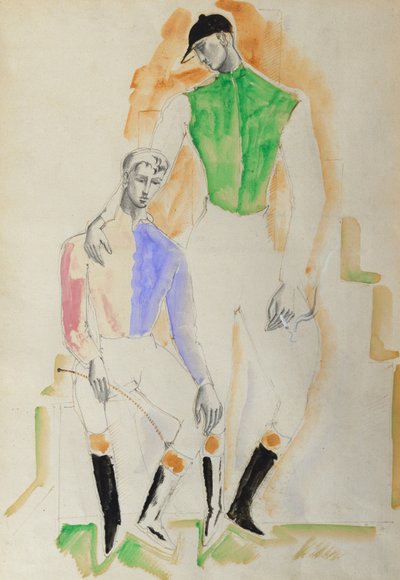 Two Jockeys by Christopher Wood