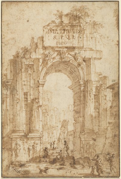 Arch of Titus by Circle of Giovanni Paolo Panini