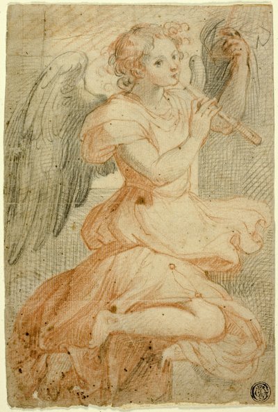 Angel Playing a Flute by Circle of Giuseppe Cesari
