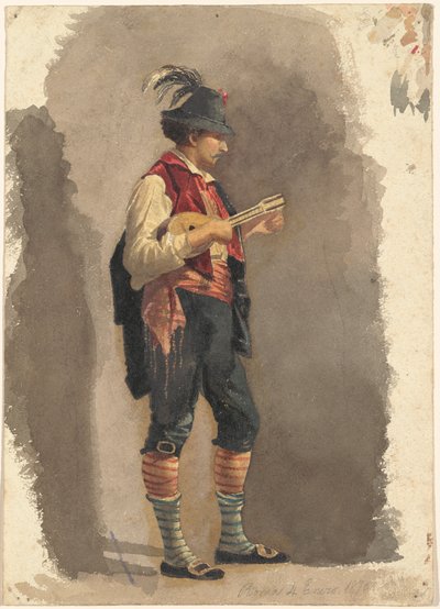 Standing Musician by Circle of Mariano Fortuny Marsal