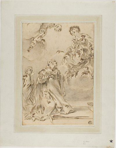 Madonna and Child Appearing to Male Saint by Ciro Ferri