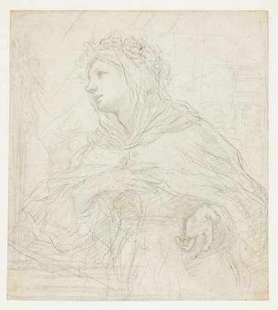 Study of Saint Rosalia of Palermo by Ciro Ferri
