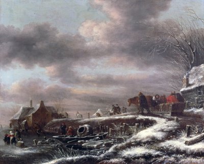 Winter Landscape by Claes (1630 76) Molenaer