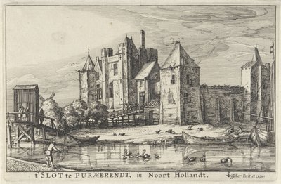 Castle Purmersteijn in Purmerend by Claes Jansz. Visscher (II)