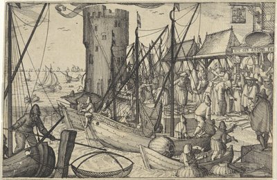 The Fish Market by Claes Jansz. Visscher (II)