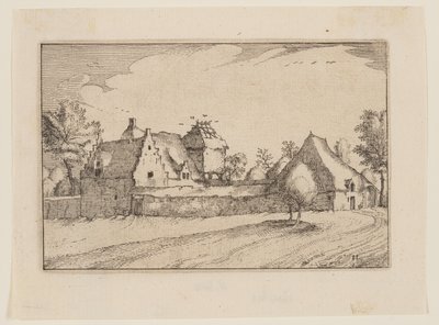 A Walled Farm by Claes Jansz. Visscher