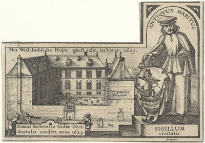 West India House in Amsterdam by Claes Jansz Visscher