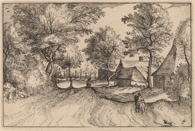 Village Road by Claes Jansz Visscher after Johannes van Doetechum, the Elder after Lucas