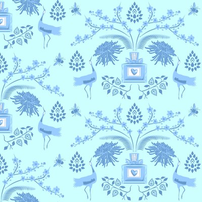 Blue Floral Scent by Claire Huntley