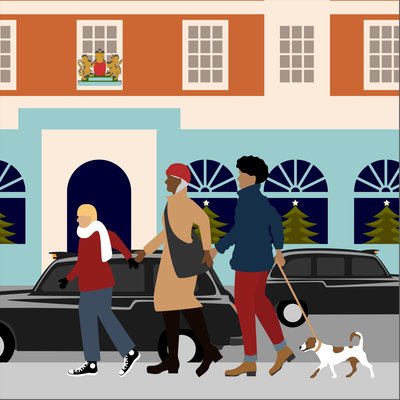 Christmas Shopping by Claire Huntley
