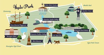 Map of Hyde Park by Claire Huntley