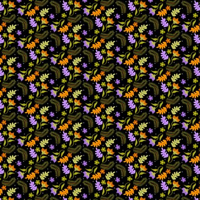 Night Leaves Pattern by Claire Huntley