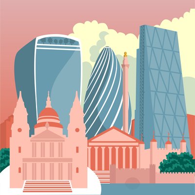 Square Mile Cityscape by Claire Huntley