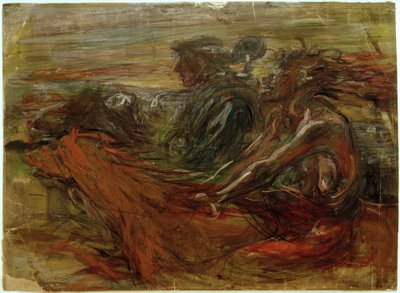Three Galloping Riders by Clara Siewert