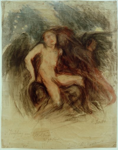 Young Man with Valkyrie by Clara Siewert