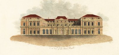 A View of the Palais-Royal, Paris by Claude Aubriet