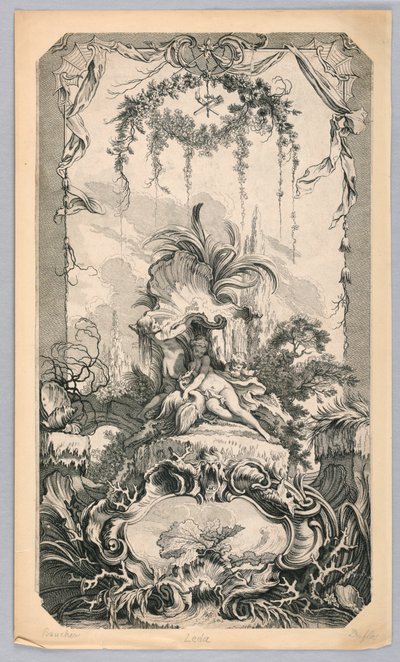 Leda and the Swan by Claude Augustin Duflos