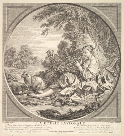 Pastoral Poetry, ca. 1742 by Claude Augustin Duflos