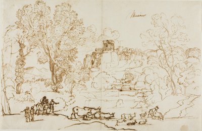 Classical Landscape - Tivoli by Claude Lorrain