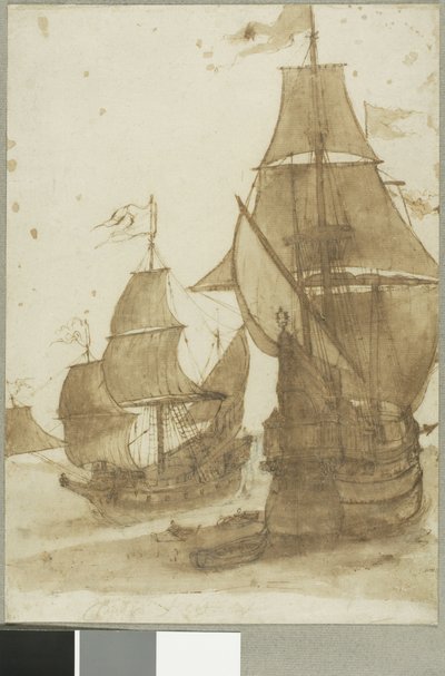 Two Frigates by Claude Lorrain