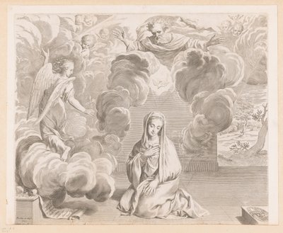 Annunciation by Claude Mellan