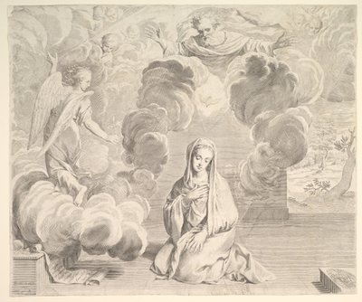 Annunciation by Claude Mellan