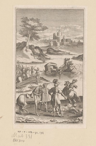 Archombrote Rescues King Meleander by Claude Mellan