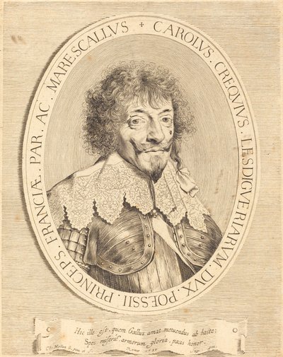 Charles I de Crequi, Duke of Lesdiguieres by Claude Mellan