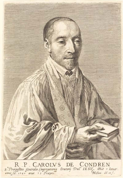 Charles de Condren by Claude Mellan