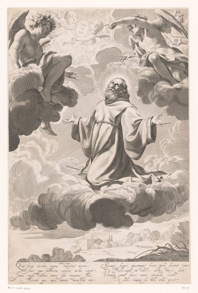 St. Francis of Paola in Ecstasy by Claude Mellan