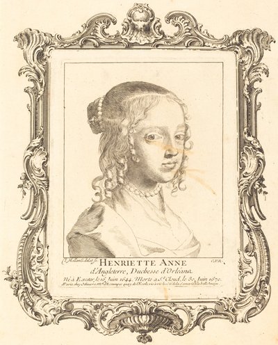 Henriette Anne of England, Duchess of Orléans by Claude Mellan