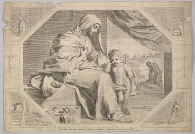 Holy Family by Claude Mellan