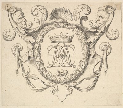 Monogram Crowned by Claude Mellan