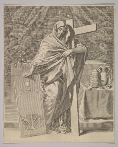 Personification of Faith by Claude Mellan