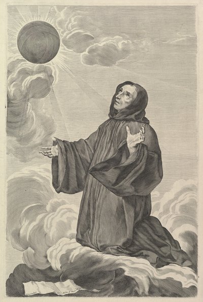 St. Benedict in Ecstasy by Claude Mellan